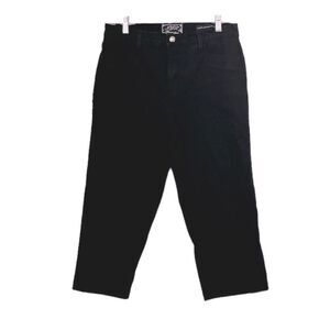 NYDJ | High Waisted Capris Pants Black Denim Button Jeans Size 10